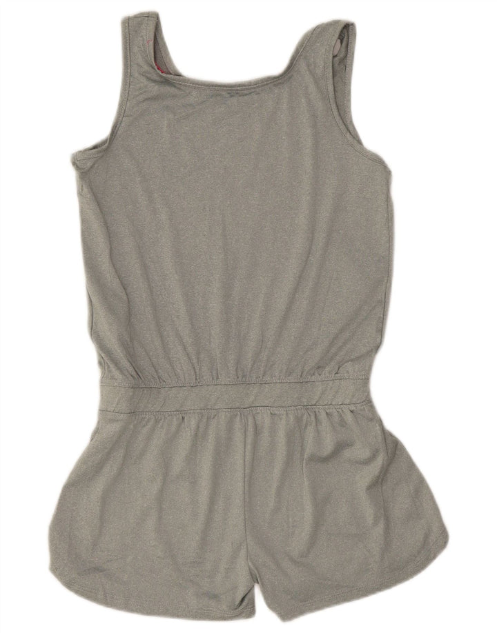 Reebok Mädchen-Spielanzug mit Grafik, ärmellos, 14–15 Jahre, XL, grau, Polyester
