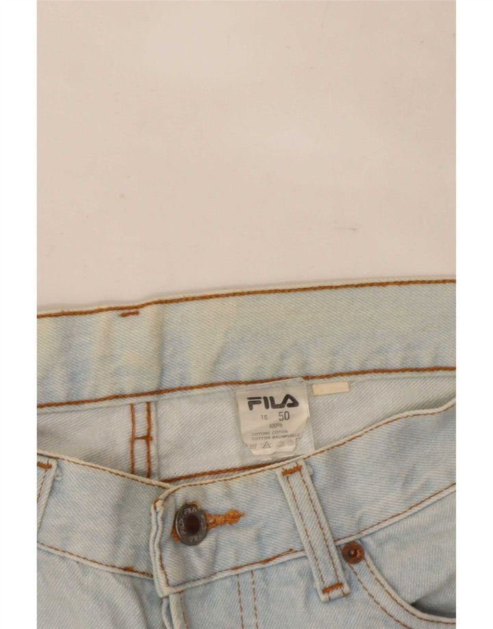 Fila Herren Straight Jeans IT 50 Large W32 L32 Blaue Baumwolle