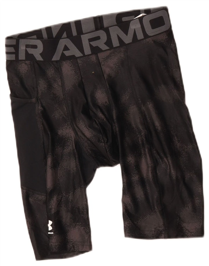 Under Armour Herren-Radsport-Grafik-Sportshorts in mittlerer schwarzer Tarnung