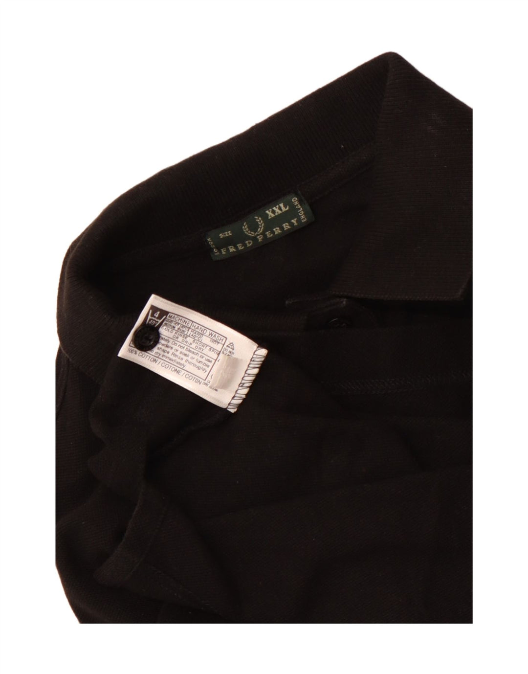 Fred Perry Damen Poloshirt UK 20 2XL Schwarze Baumwolle