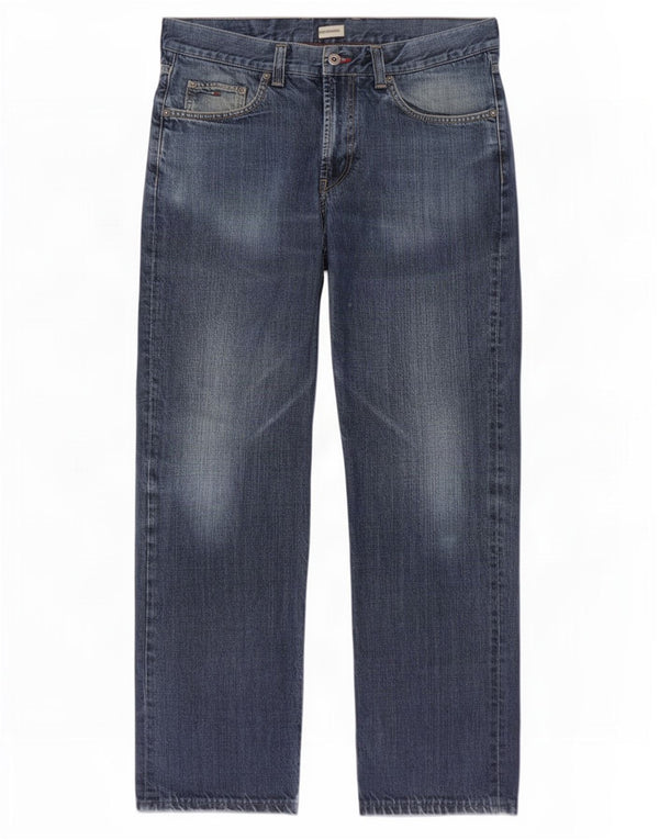 Tommy Hilfiger Herren Straight Jeans W34 L34 Marineblau Baumwolle