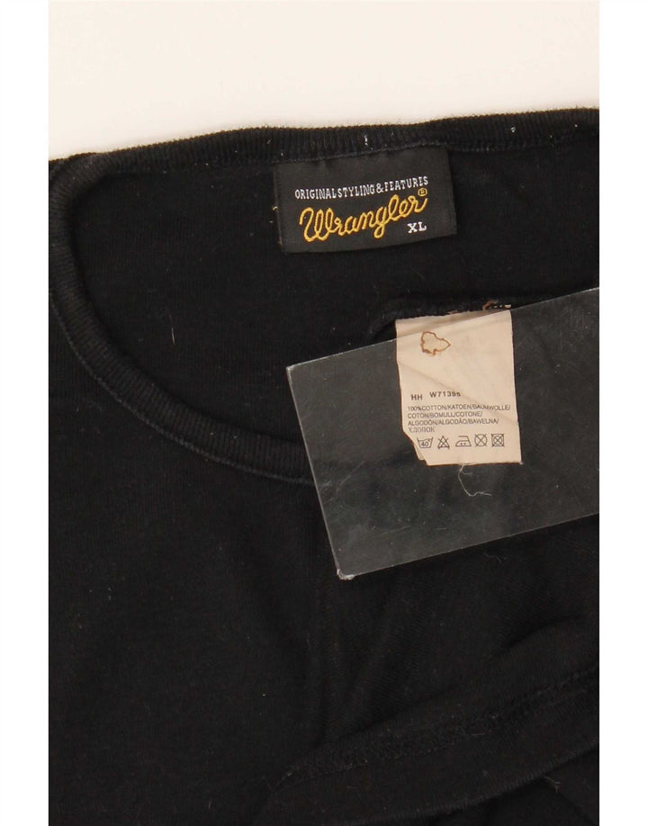 Wrangler Herren T-Shirt Top XL Schwarz Baumwolle