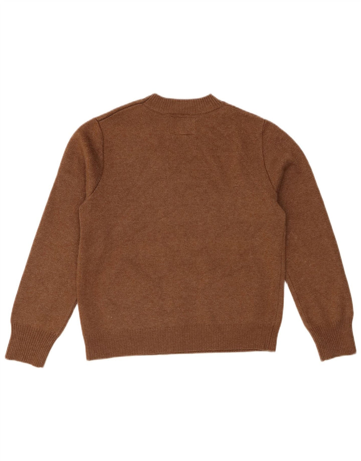 Zara Mädchen-Pullover mit Rundhalsausschnitt, 11–12 Jahre, braunes Polyester