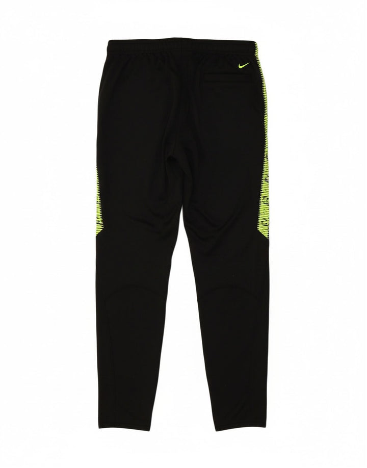 NIKE Womens Graphic Tracksuit Trousers UK 10 Small Black Polyester