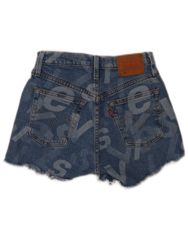 Levi's Damen-Jeansshorts mit Grafik, W23, 2XS, blaue Baumwolle