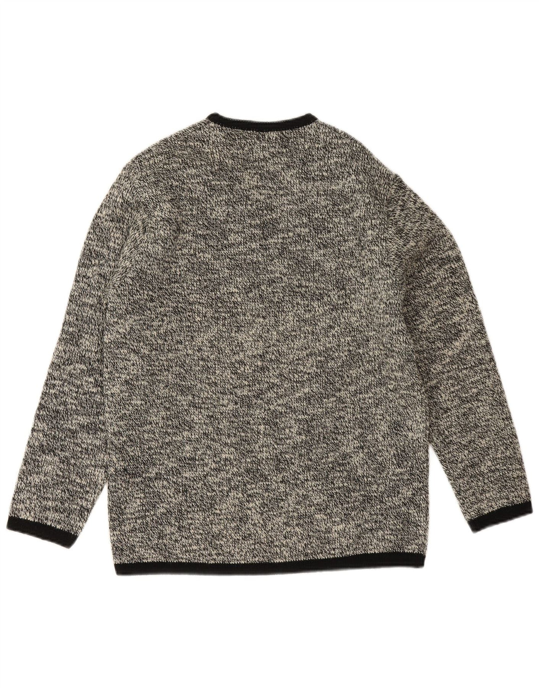 Shetland Herren-Pullover mit V-Ausschnitt, klein, marineblau gefleckte Schurwolle