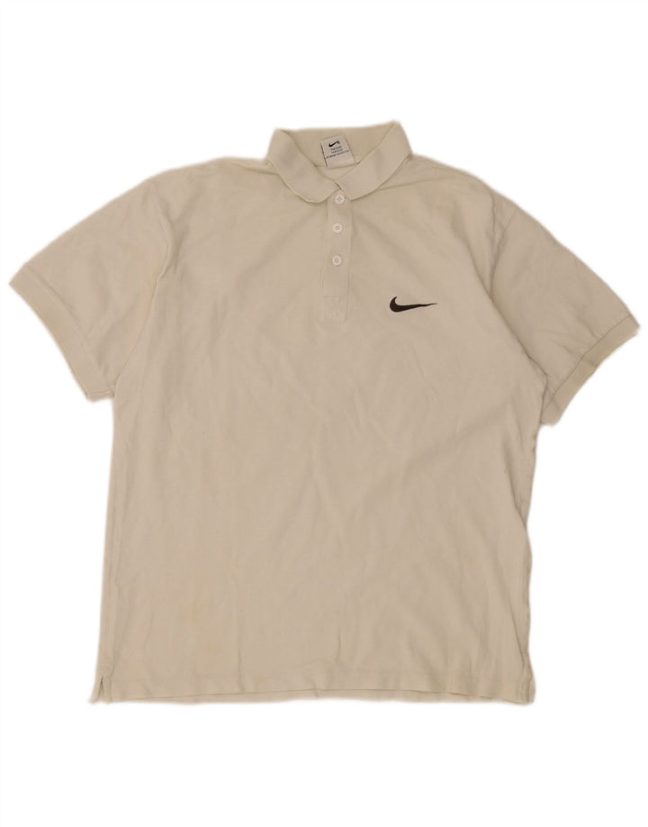Nike Herren Poloshirt UK 39/41 Medium Weiß