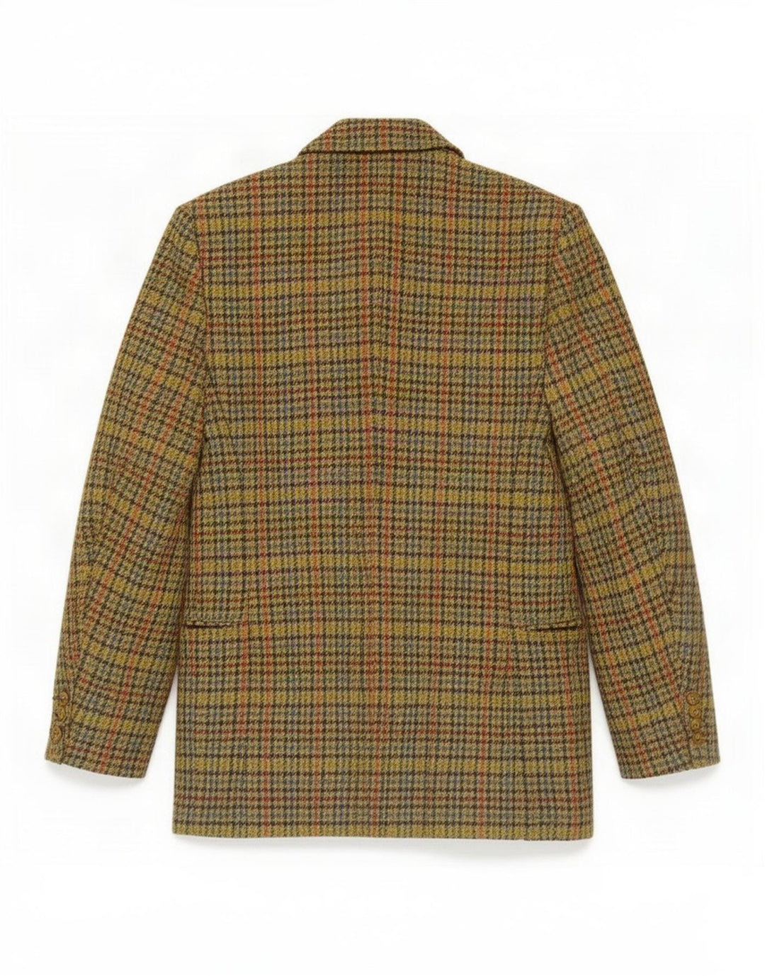 Vintage Damen 3-Knopf-Blazerjacke UK 10 Small Green Houndstooth Classic