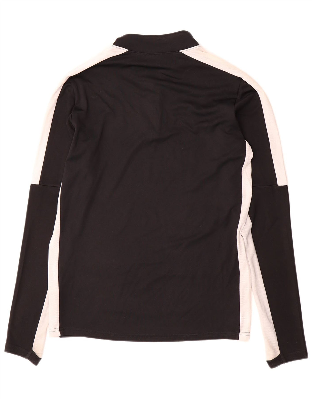 Nike Herren Dri Fit Zip Neck Top Langarm Klein Schwarz Farbblock