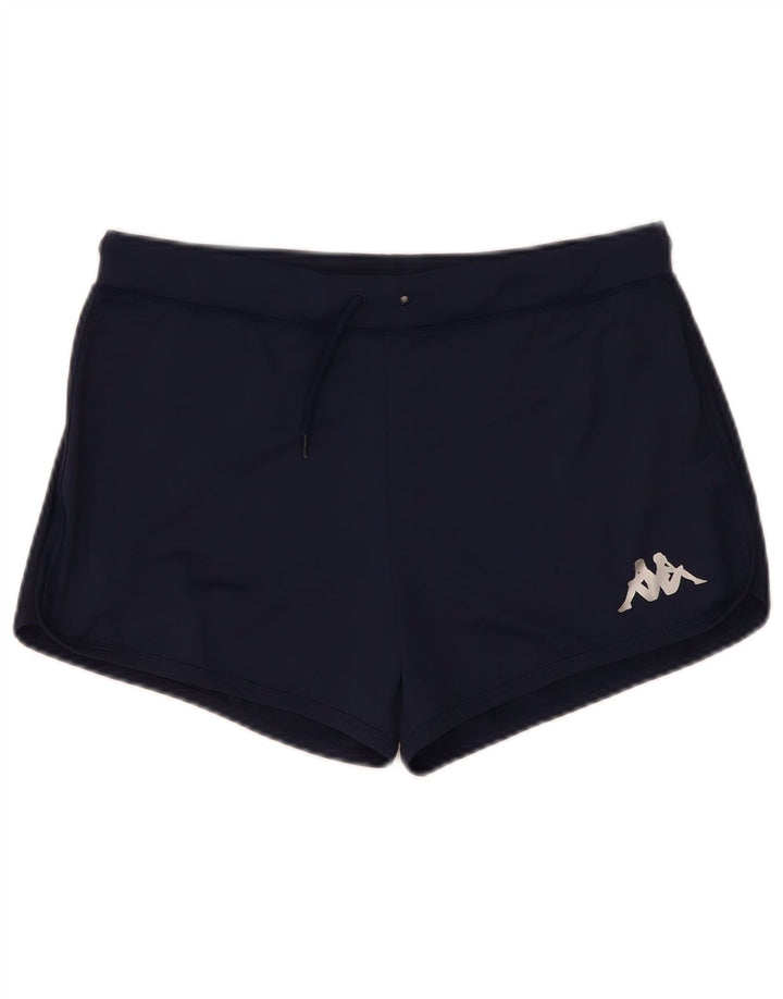 Kappa Damen Sportshorts UK 14 Large Marineblau Polyester