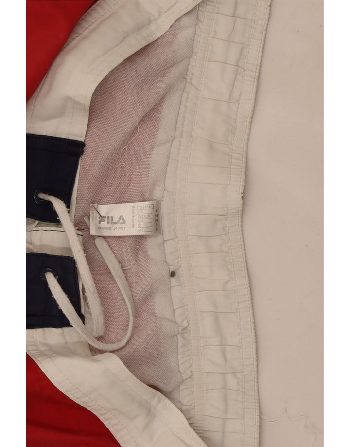 Fila Herren-Badeshorts, mittelgroß, mehrfarbig, Colourblock-Polyester