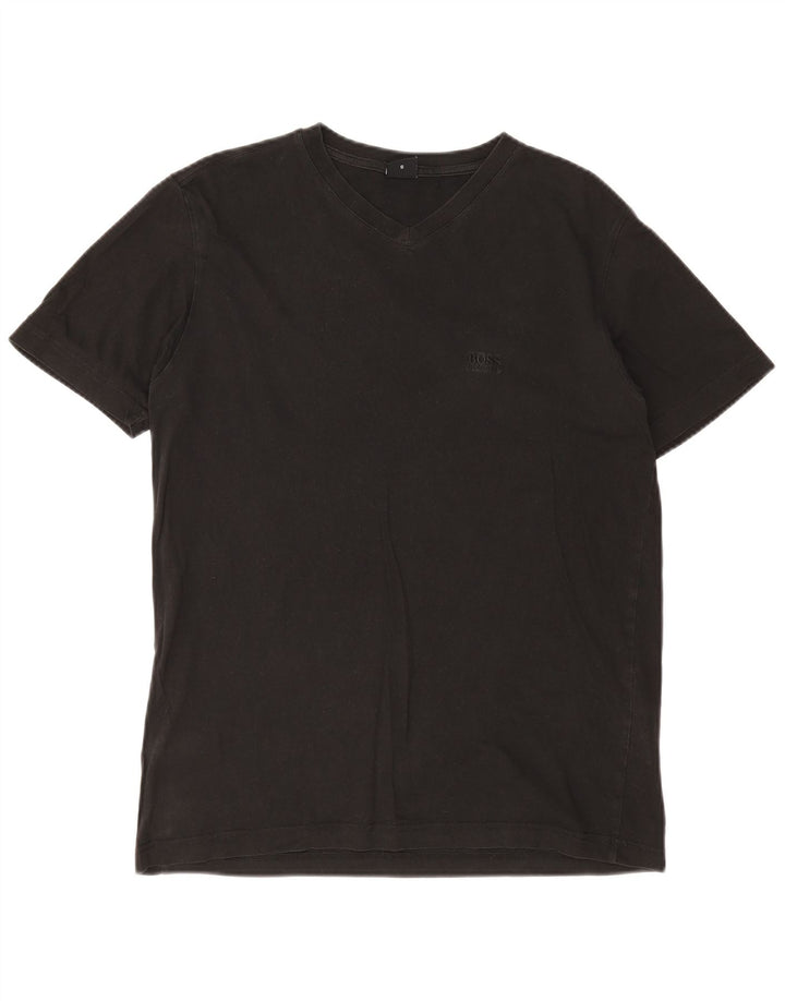 HUGO BOSS Herren T-Shirt Top Small Schwarz Baumwolle
