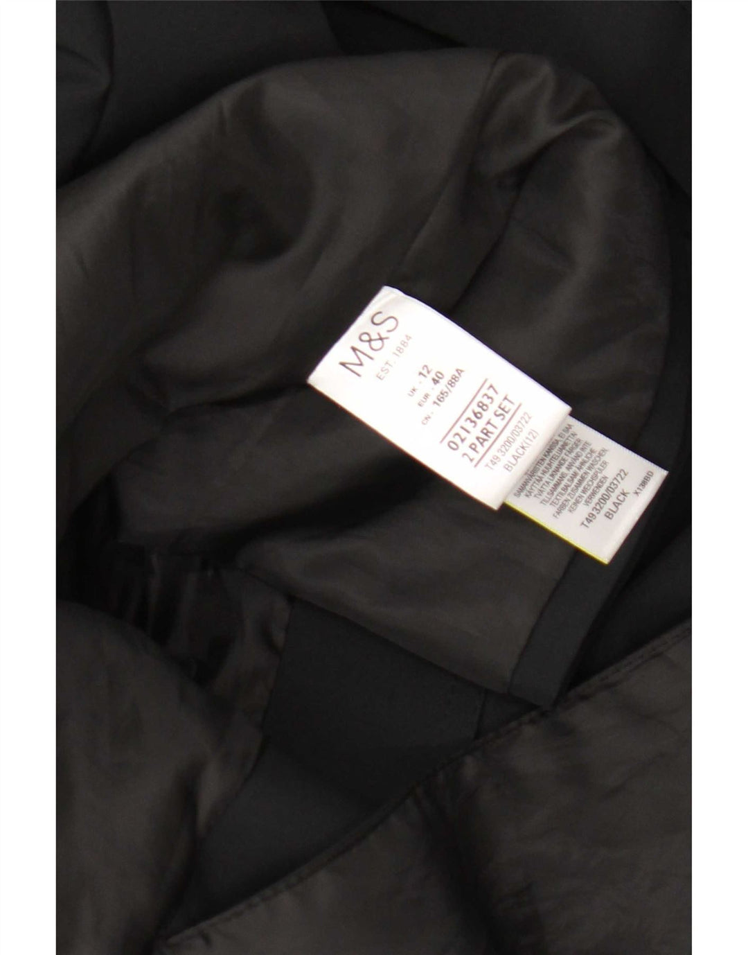 Marks & Spencer Damen Trenchcoat UK 12 Medium Schwarz Polyester