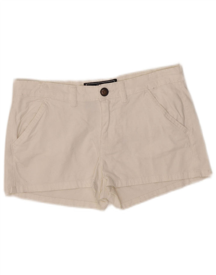 Superdry Damen Hotpants XS W27 Weiße Baumwolle