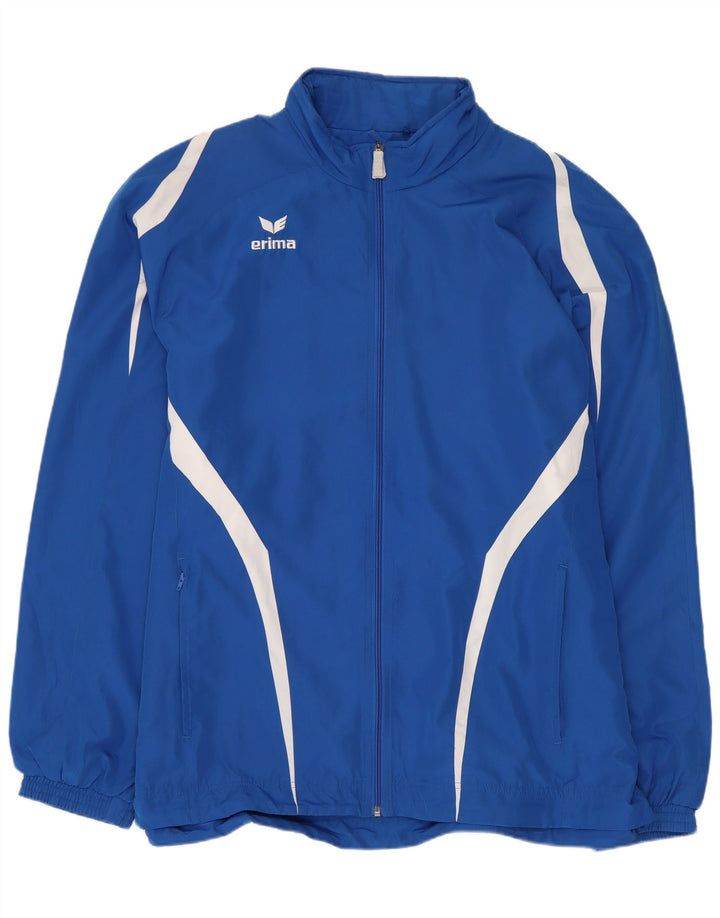 Erima Herren-Trainingsanzug-Top-Jacke, UK 46/48, 2XL, blaues Farbblock-Polyester