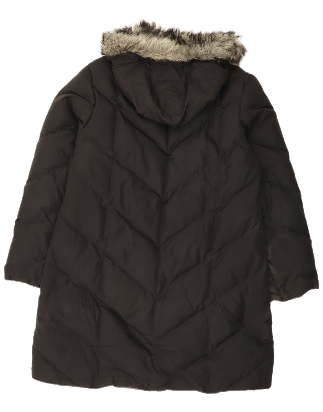 Per Una Wattierter Damenmantel mit Kapuze, UK 16, Größe L, Schwarz, Polyester