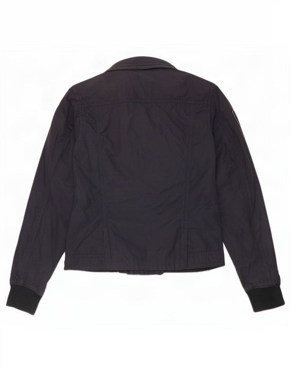 Playlife Damen Bomberjacke UK 16 Large Marineblaue Baumwolle