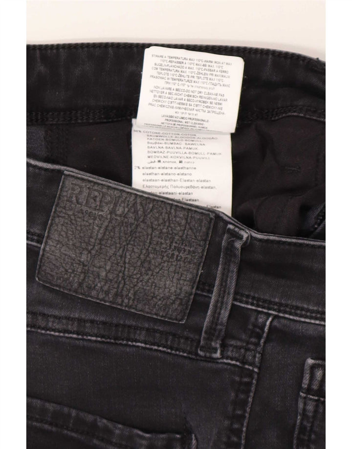 Replay Herren Skinny Jeans W32 L34 Graue Baumwolle