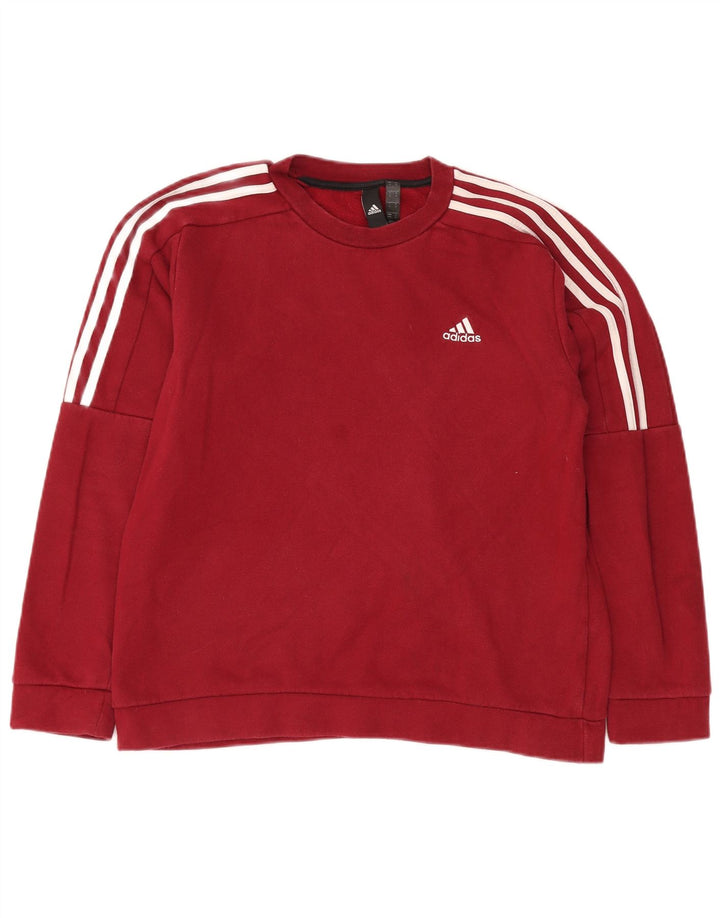 ADIDAS Herren Sweatshirt Pullover Medium Burgund Baumwolle