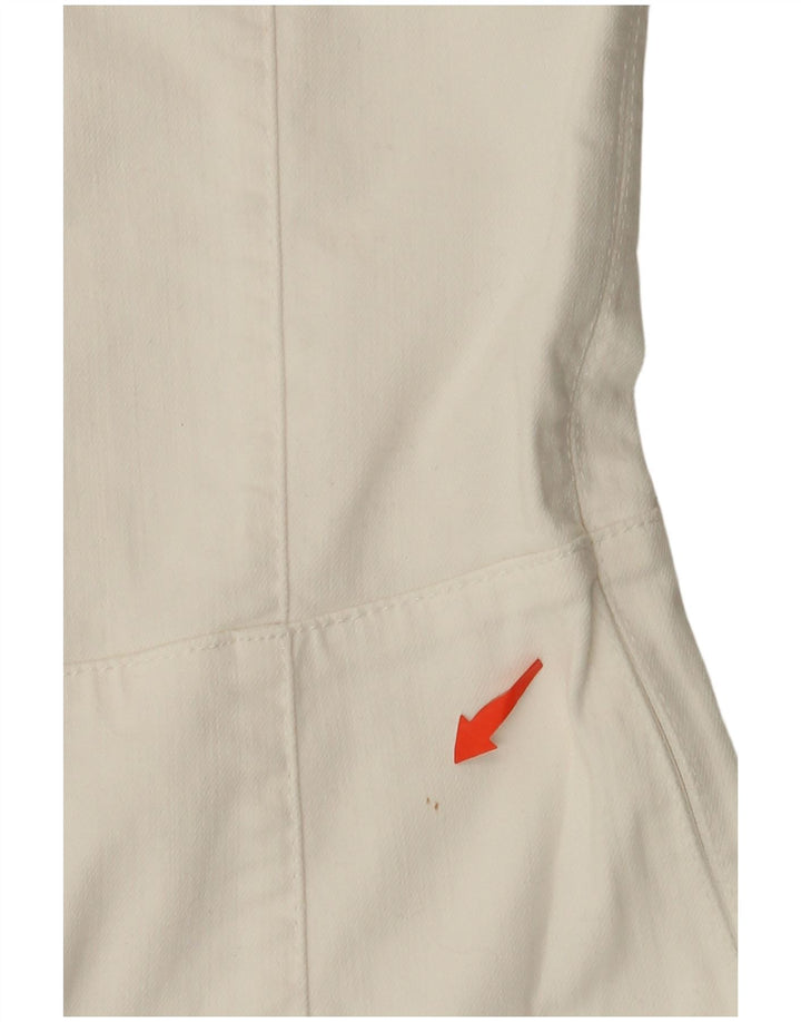 GUESS Damen Denim Trägerloser Playsuit UK 6 XS Weiß