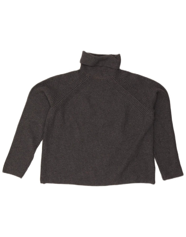 Marks & Spencer Damen Crop Rollkragenpullover Pullover UK 10 Small Grau