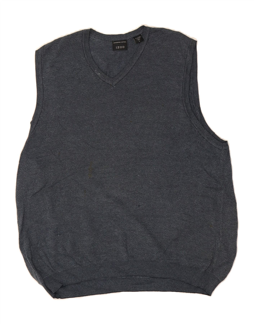 IZOD Mens Vest Tank Top Large Navy Blue Cotton Vintage Izod and Second-Hand Izod from Messina Hembry 