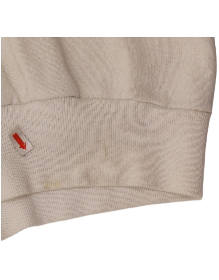 TULTEX Damen Grafik-Sweatshirt-Pullover UK 16 Large Weiße Baumwolle