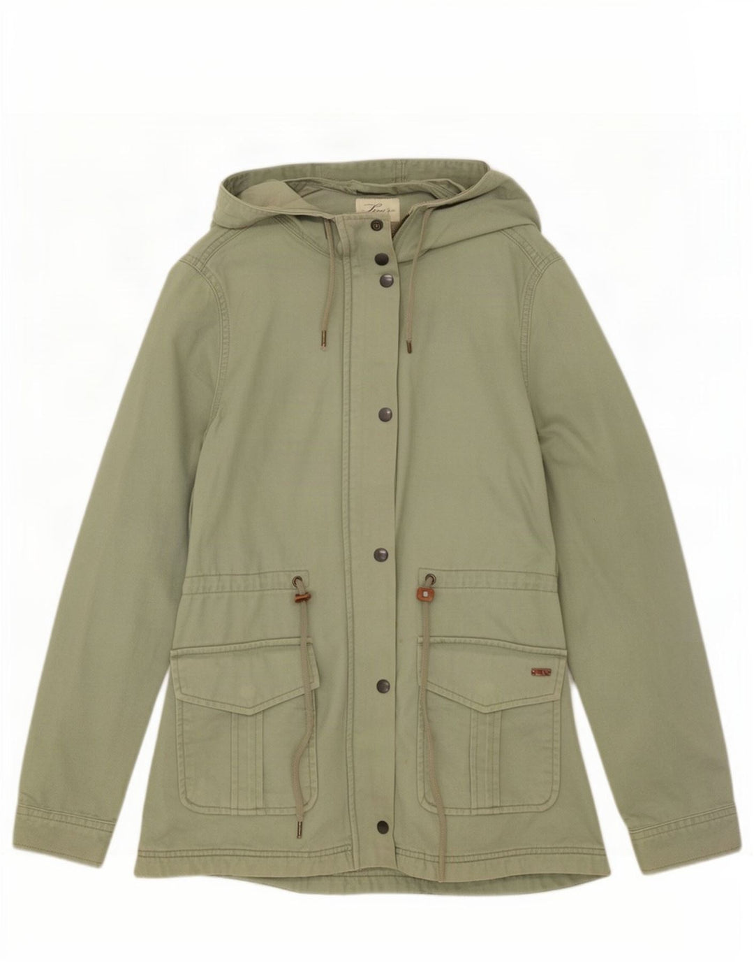 Levi's Damen-Utility-Jacke mit Kapuze, UK 10, Größe S, grüne Baumwolle