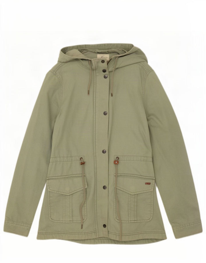 Levi's Damen-Utility-Jacke mit Kapuze, UK 10, Größe S, grüne Baumwolle