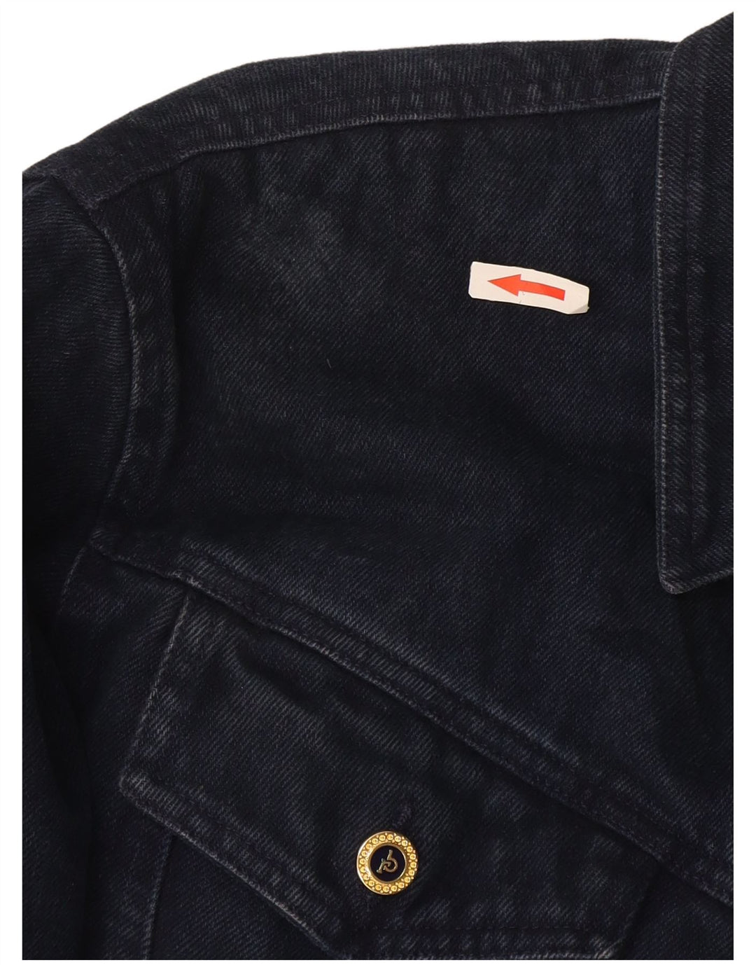 Roccobarocco Damen Jeansjacke IT 42 Mittelmarineblaue Baumwolle