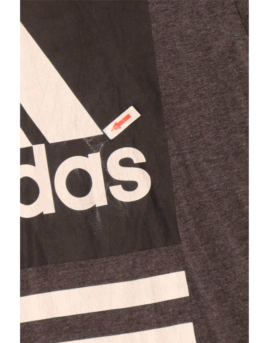 Adidas Herren Grafik-T-Shirt-Oberteil aus mittelgrau gefleckter Baumwolle
