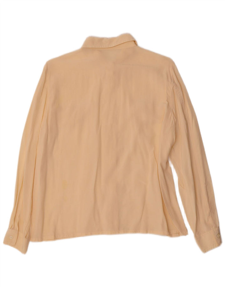 Vintage Damen Hemdbluse UK 16 Large Beige