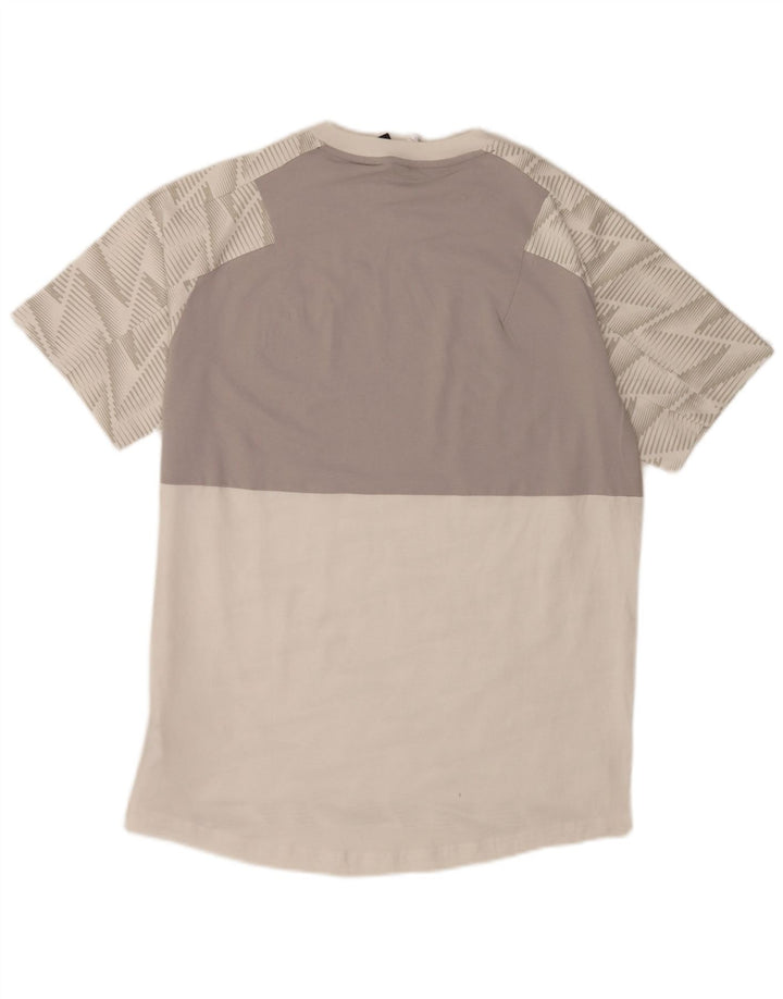 Adidas Herren T-Shirt Top mittelweiße geometrische Baumwolle