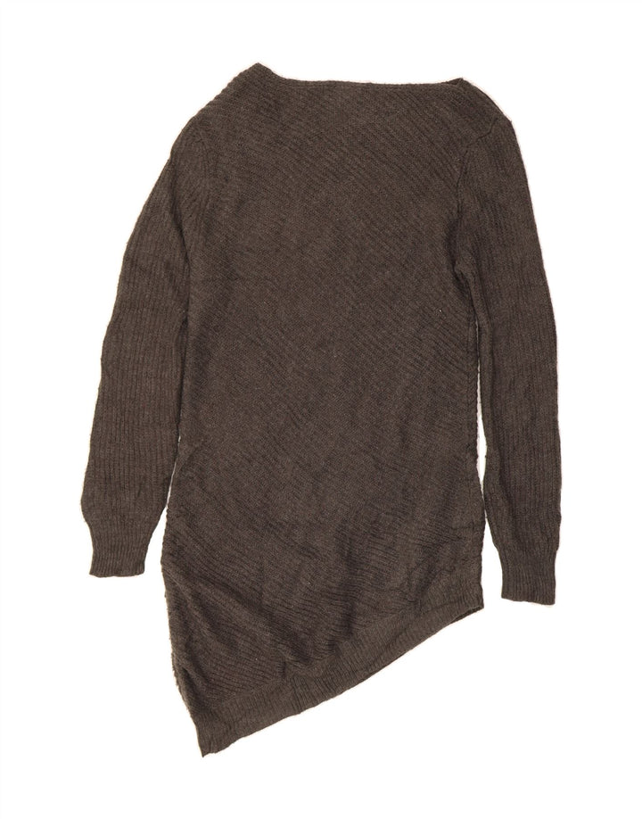 MOSSIMO Womens Long Sleeve Asymmetric Jumper Dress UK 10 Small Grey Vintage Mossimo and Second-Hand Mossimo from Messina Hembry 