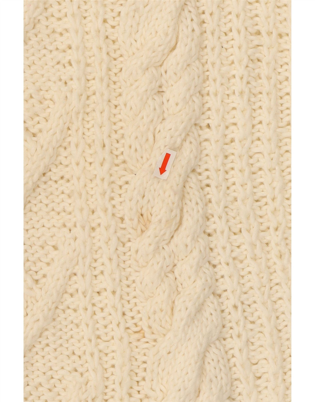 VINTAGE Damen Rollkragenpullover Pullover UK 16 Large Off White