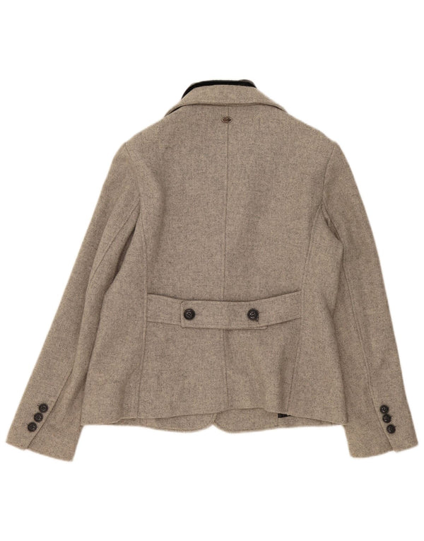 Marlboro Classics Damen-Blazerjacke, UK 16, Größe L, Grau, Farbblock