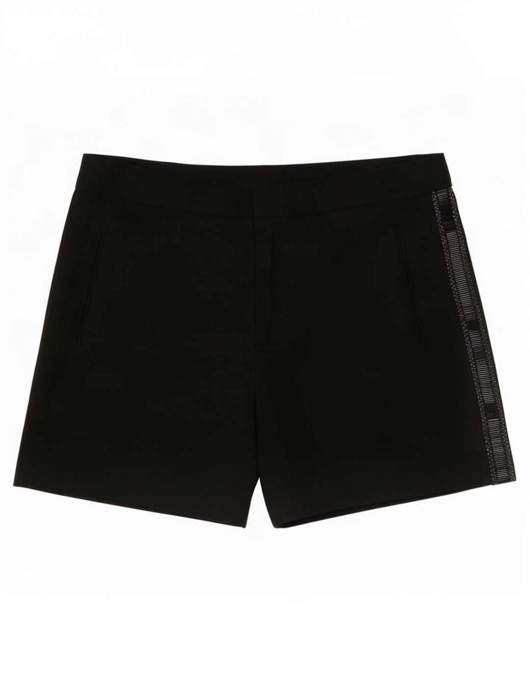 Zara Damen-Shorts mit hoher Taille, mittelgroß, W28, schwarzes Polyester