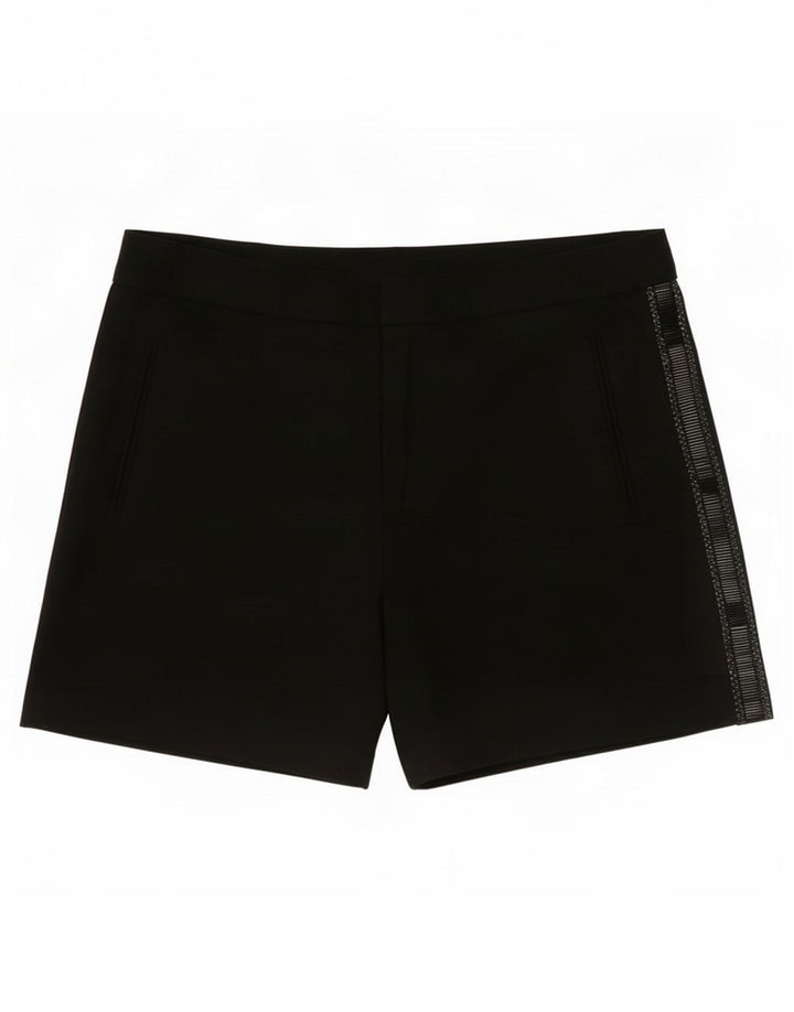 Zara Damen-Shorts mit hoher Taille, mittelgroß, W28, schwarzes Polyester