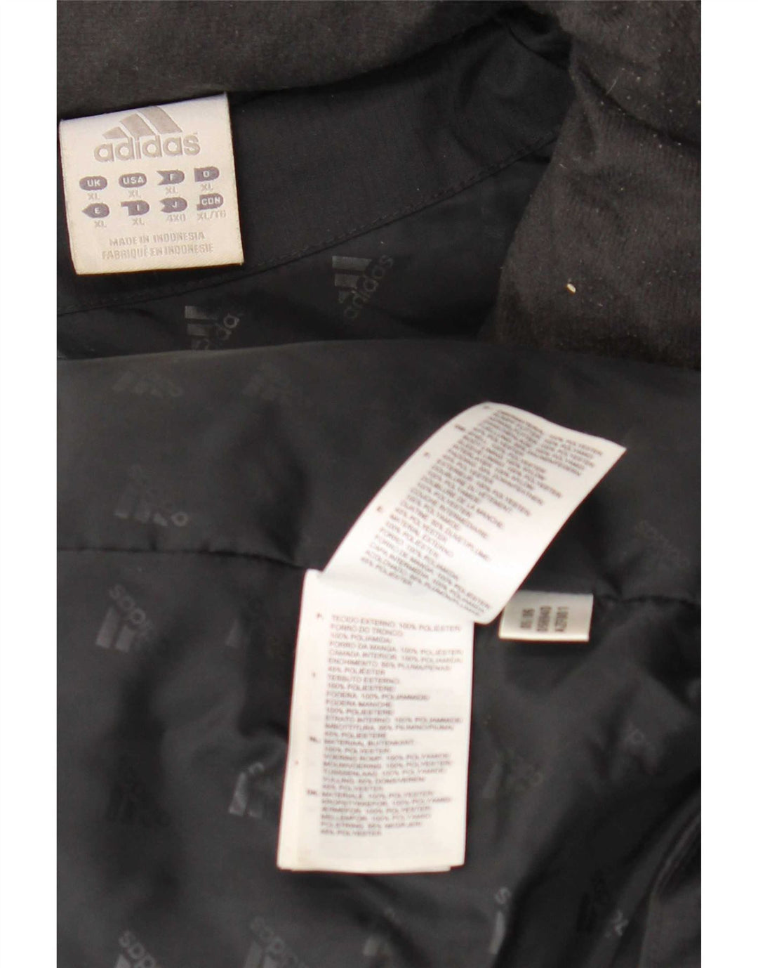 Adidas Herren Wattierte Jacke UK 42 XL Schwarz Polyester
