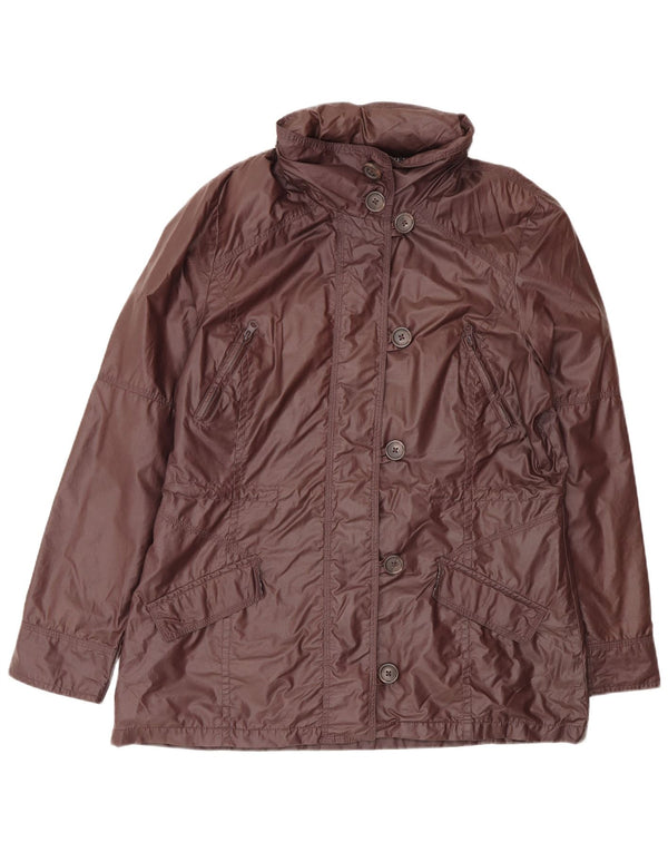John Lewis Damen Utility-Jacke mit Kapuze, UK 16, Größe L, Burgunderrot, Baumwolle