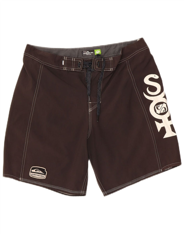 Quiksilver Herren-Badeshorts mit Grafik, Mittelschwarzes Polyester