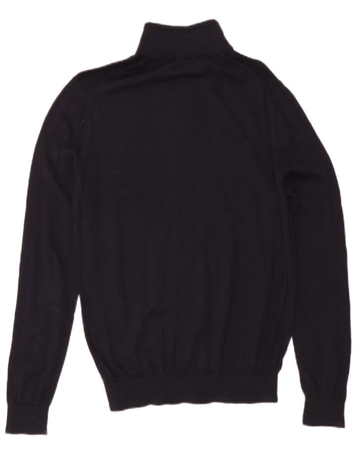 Reiss Herren-Pullover mit Reißverschluss am Hals, Größe L, Marineblau
