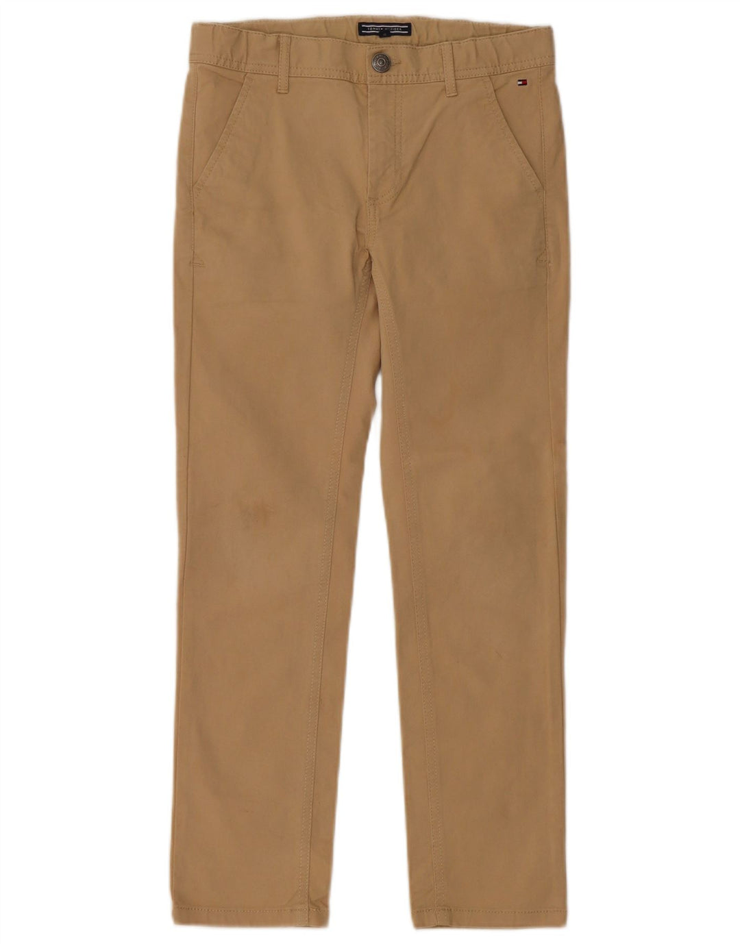 TOMMY HILFIGER Slim Chino-Hose für Jungen, 9–10 Jahre, W26, L25, beige Baumwolle