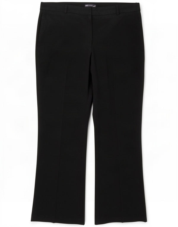Marks & Spencer Damen Bootcut Chino Hose UK 16 Large W36 L28 Schwarz