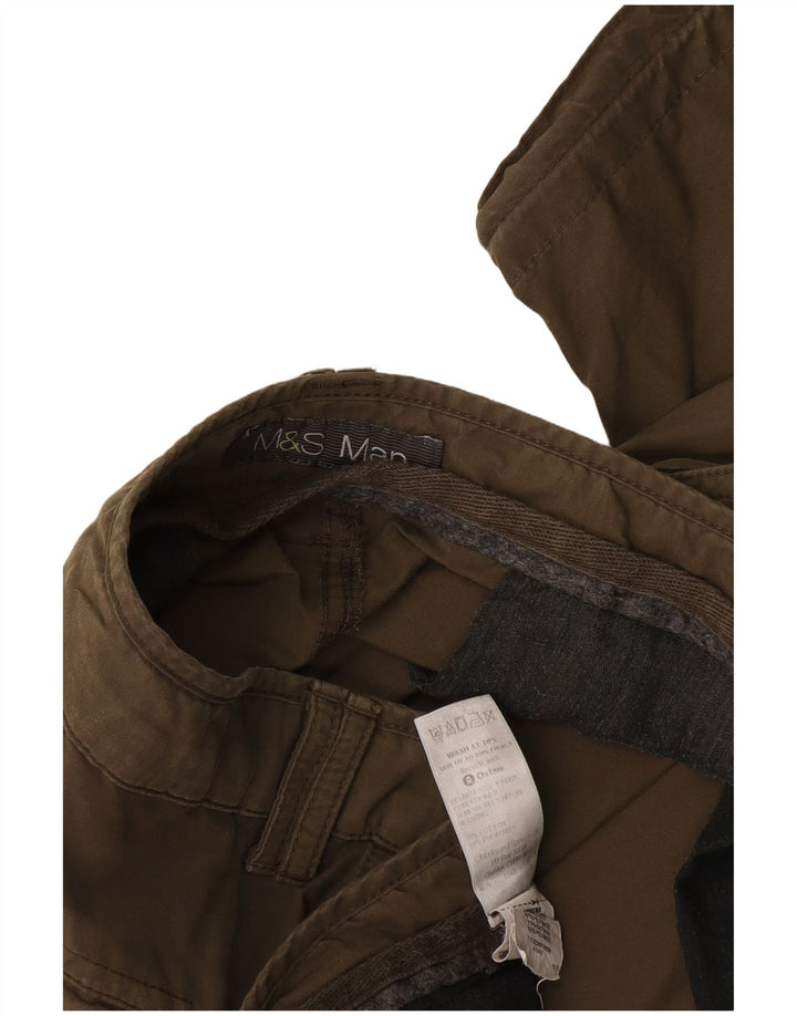 Marks & Spencer Herren Cargoshorts W38 XL Khaki Baumwolle