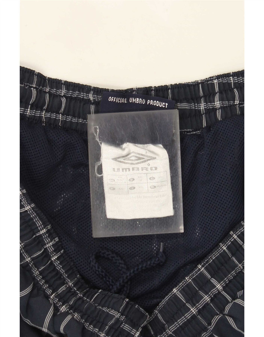 Umbro Herren Badeshorts 2XL Marineblau kariert Polyester