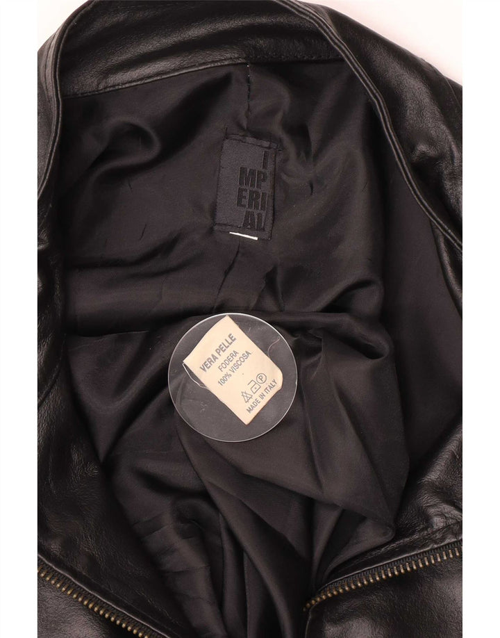 Imperial Herren Leder Bomberjacke UK 40 Large Schwarz