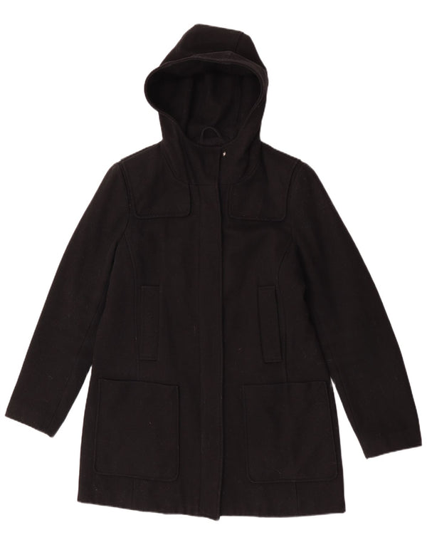 Michael Kors Damen-Parkajacke mit Kapuze, UK 14, mittlere schwarze Wolle