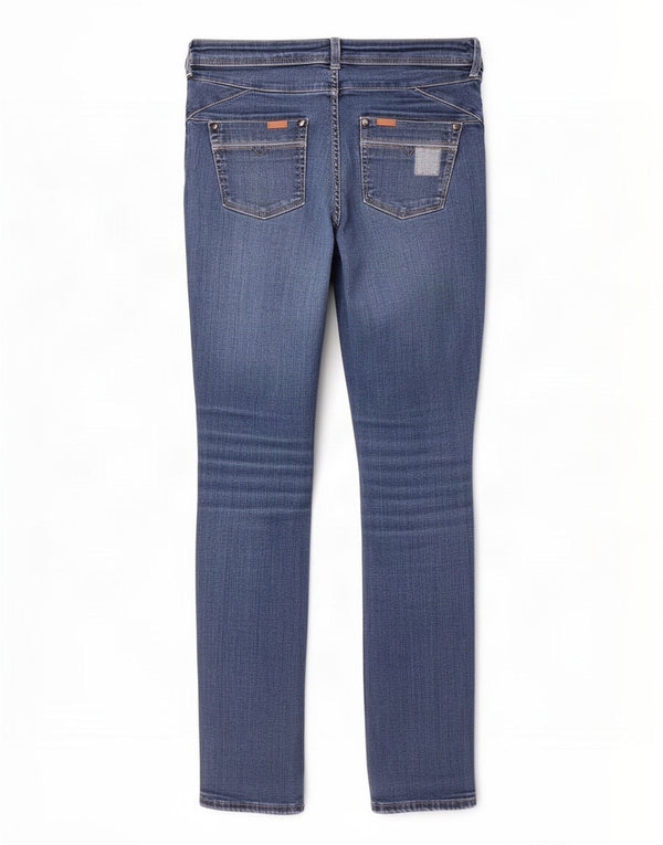 Marks & Spencer Damen Per Una Slim Jeans UK 12 Medium W32 L30 Blaue Baumwolle