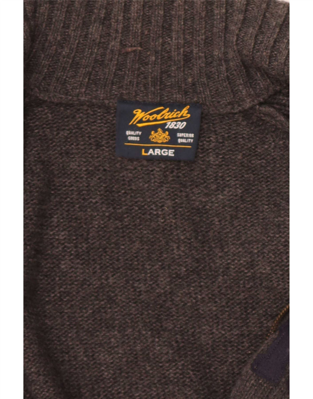 Woolrich Herren-Cardigan mit Grafik, Größe L, Grau